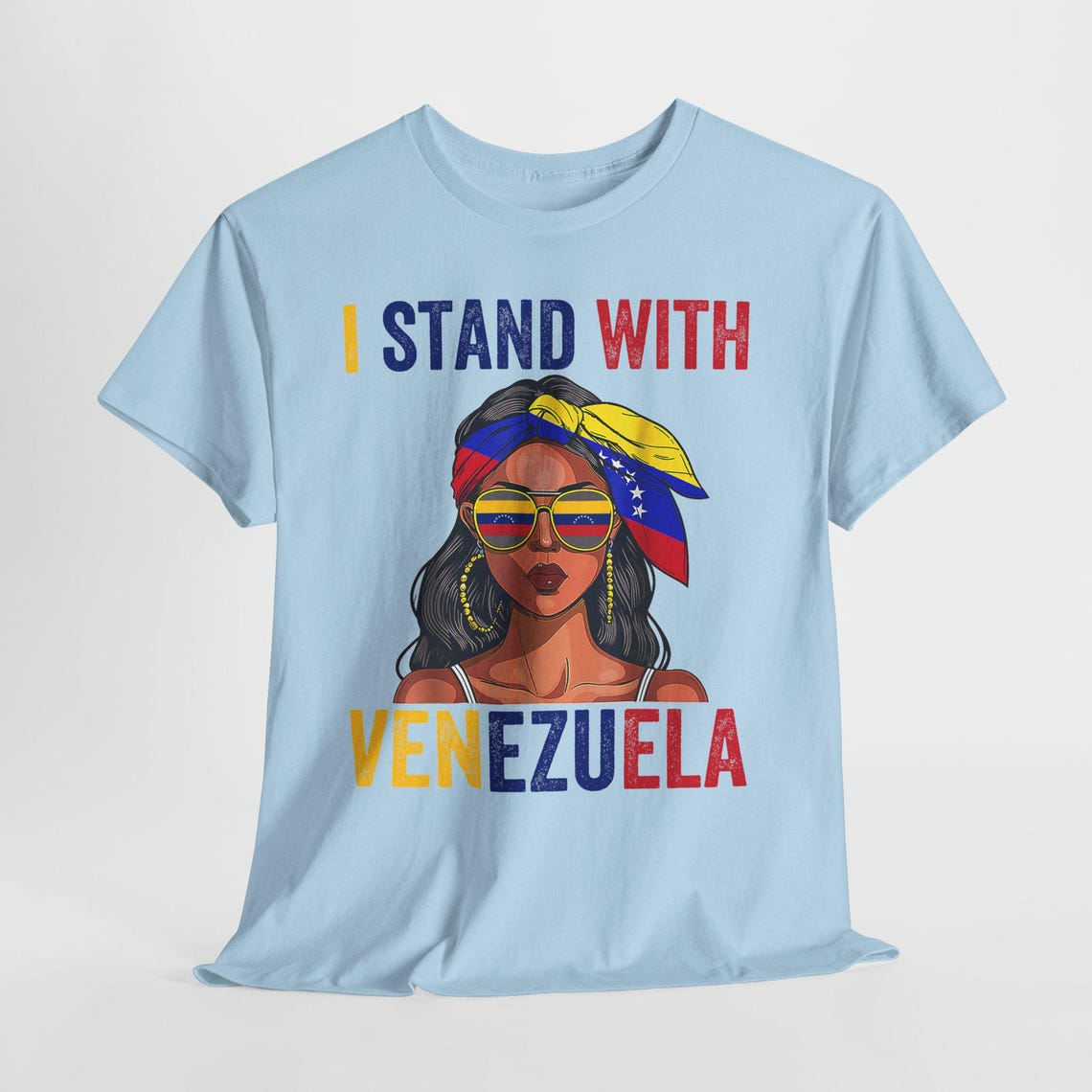 I Stand With Venezuela Shirt, Venezuela Support T-Shirt, Latina Woman Graphic Tee, Venezuelan Flag Shirt, Awareness Solidarity Unisex Tee