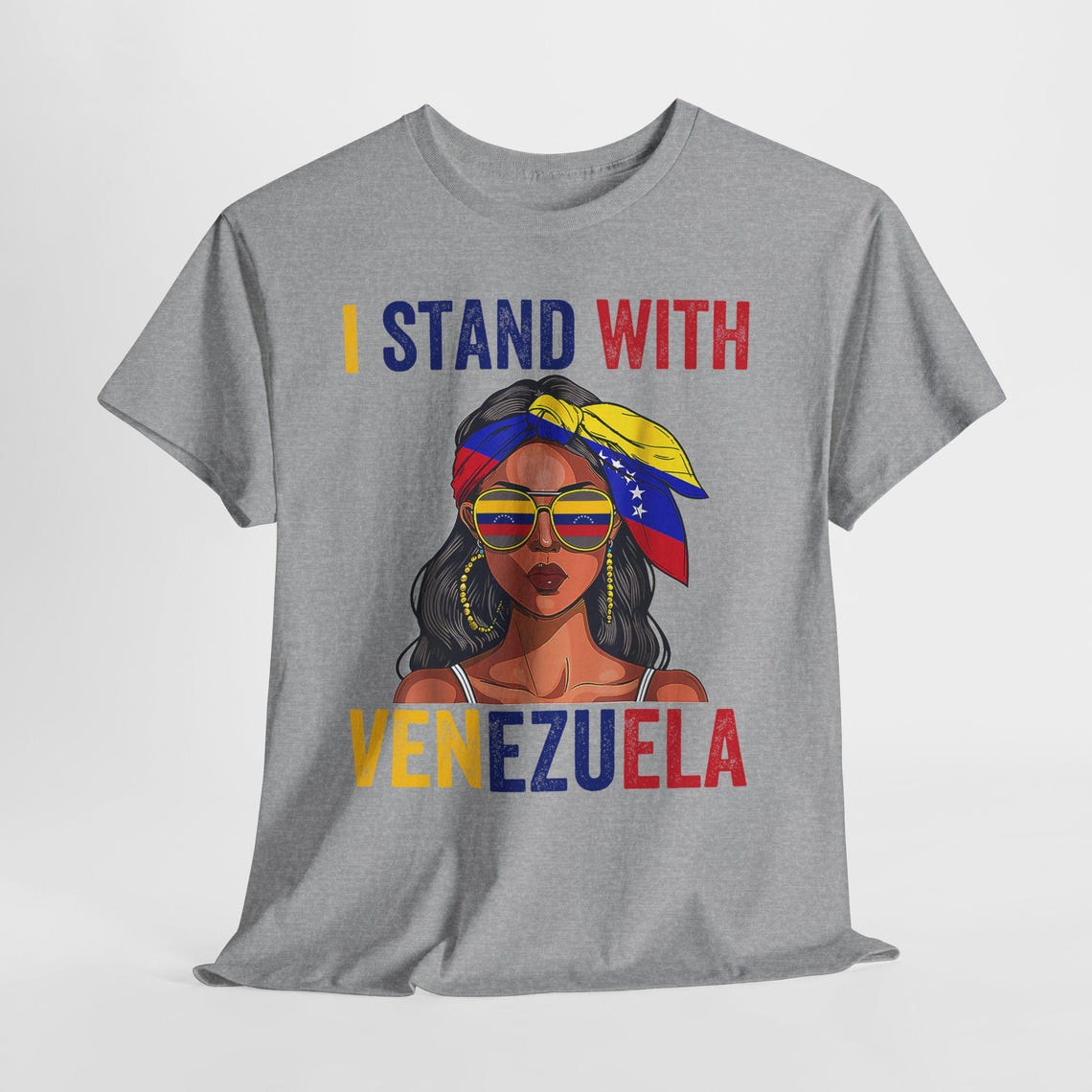 I Stand With Venezuela Shirt, Venezuela Support T-Shirt, Latina Woman Graphic Tee, Venezuelan Flag Shirt, Awareness Solidarity Unisex Tee