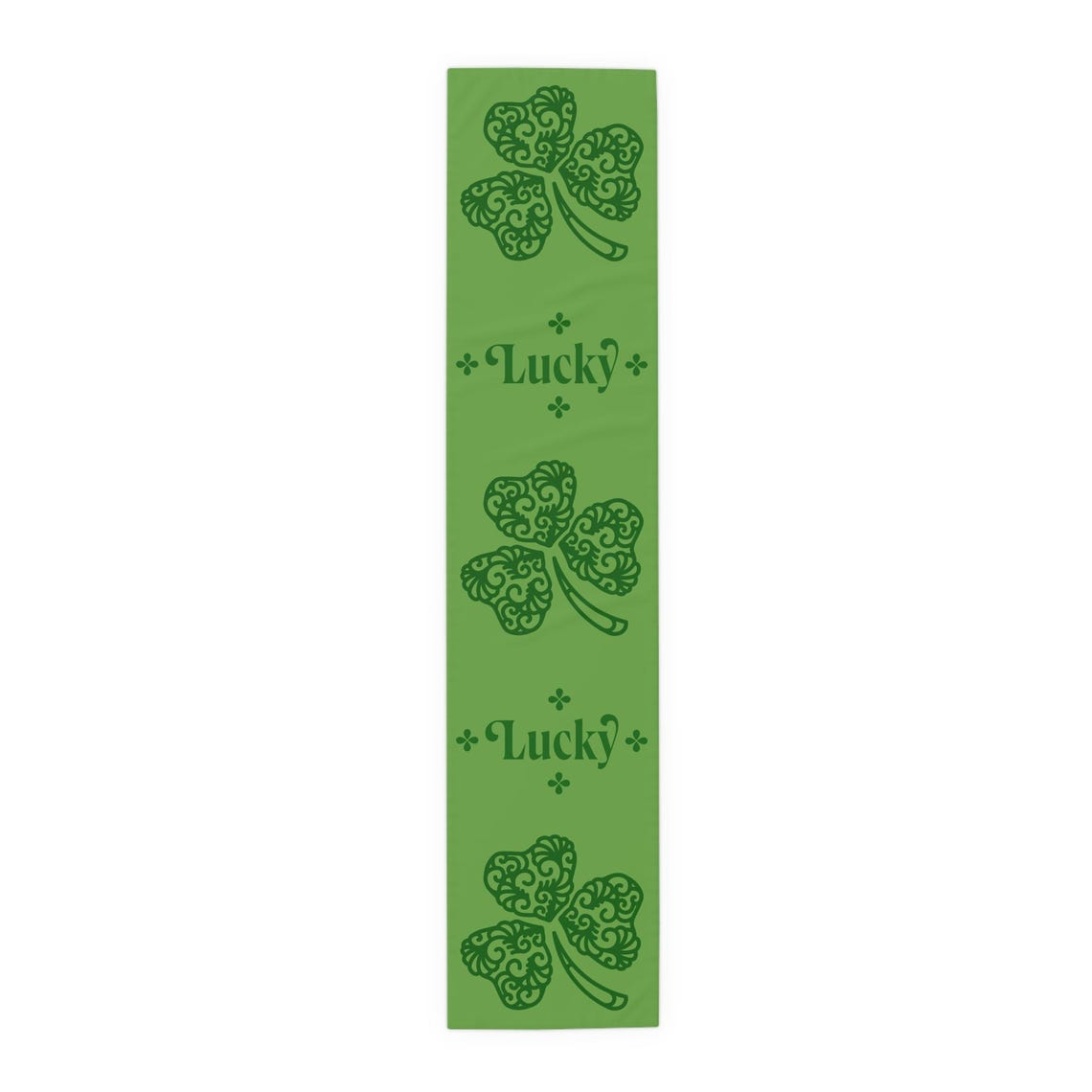 St. Patrick’s Day Shamrock Table Runner for Dining Table – Green Clover Decor