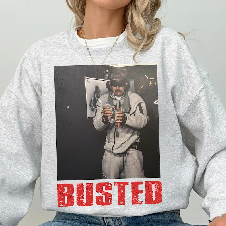 Busted Graphic T-Shirt, Bold Statement Meme Tee, Viral Streetwear Shirt, Unisex Graphic T Shirt