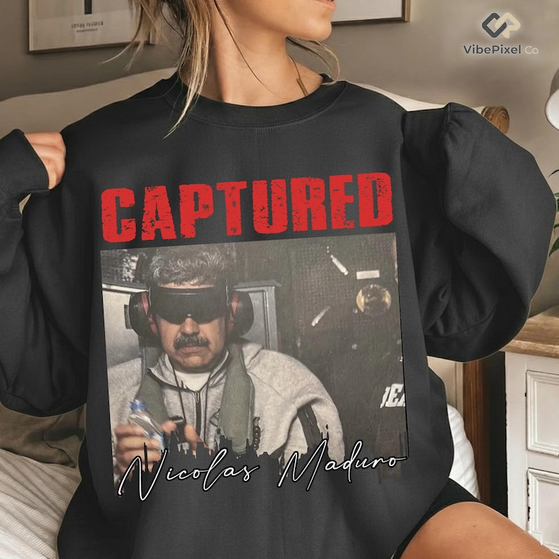 Captured Nicolas Maduro Shirt, Political Graphic Tee, Viral News Statement Shirt, Unisex Streetwear Apparel