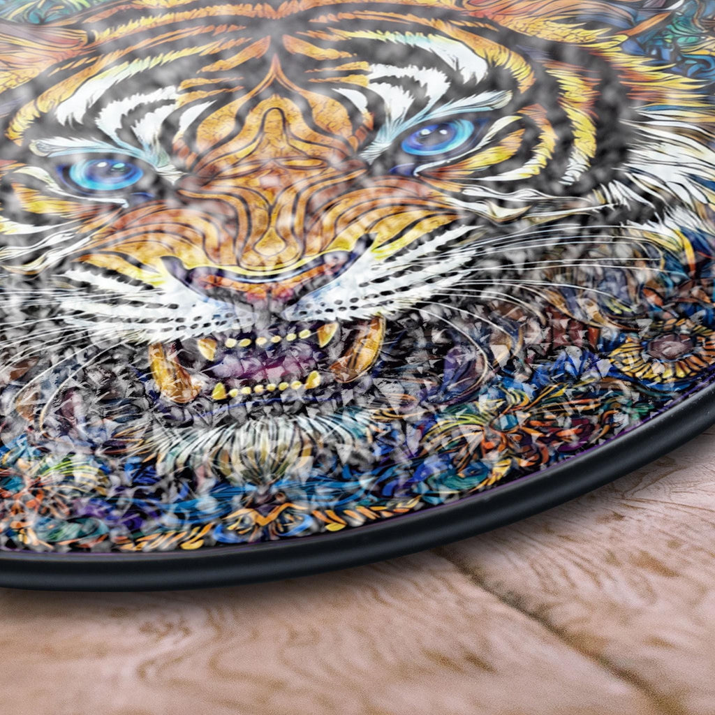 Vibrant Tiger Stained Glass Window Hanging - Wildlife Art Decor, Decorative Stained Glass Style Suncatcher, Acrylic Window Art Panel, Sun Catcher Hanging Ornament, Unique Home Accent, andmade Home Decoration