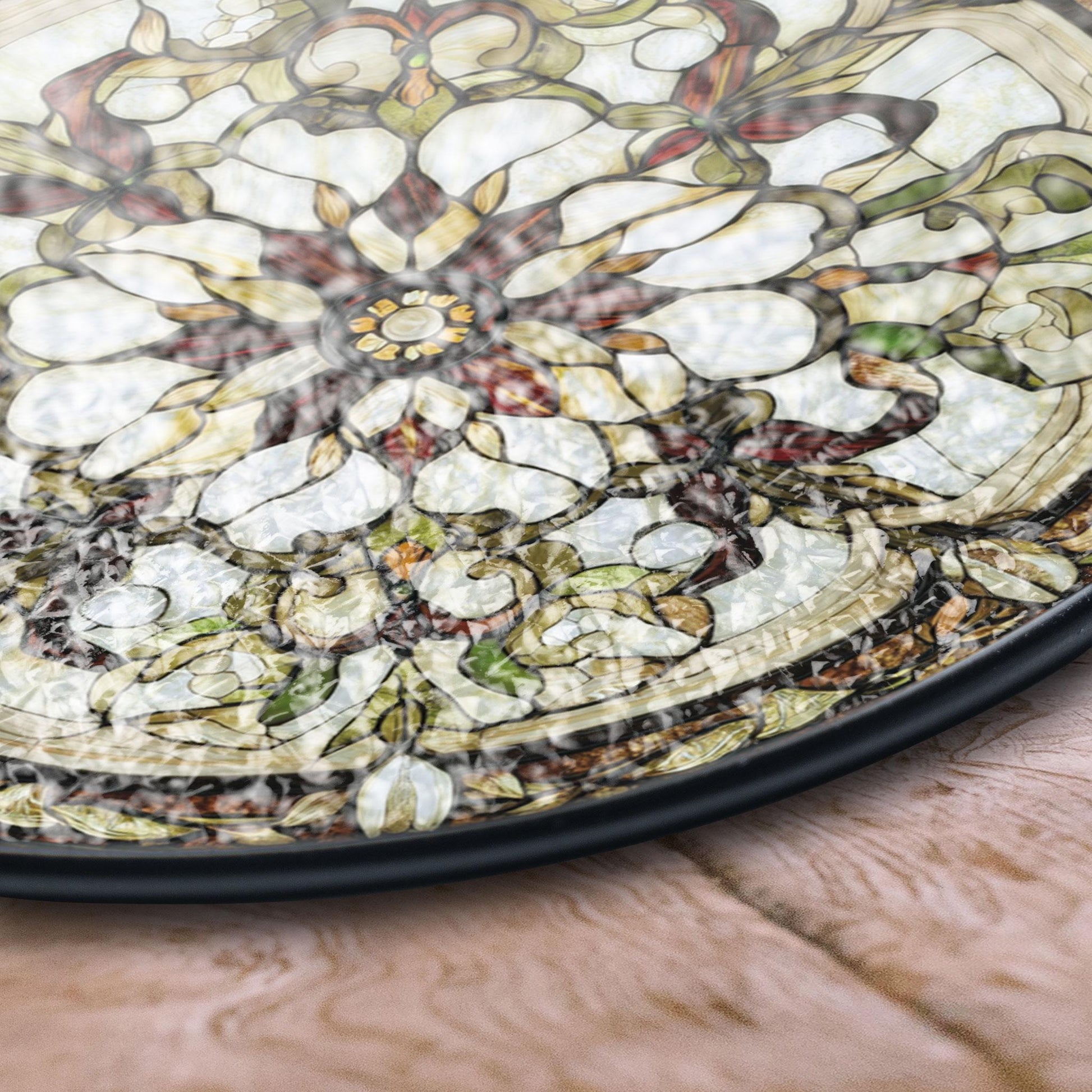 Stained Glass Dolphins Panel - Vibrant Ocean Scene With Fish and Seaweed, Acrylic Stained Glass Inspired Suncatcher, Decorative Window Hanging, Artistic Home Decoration, Stained Glass Look, Colorful Light Catcher Decor Gift