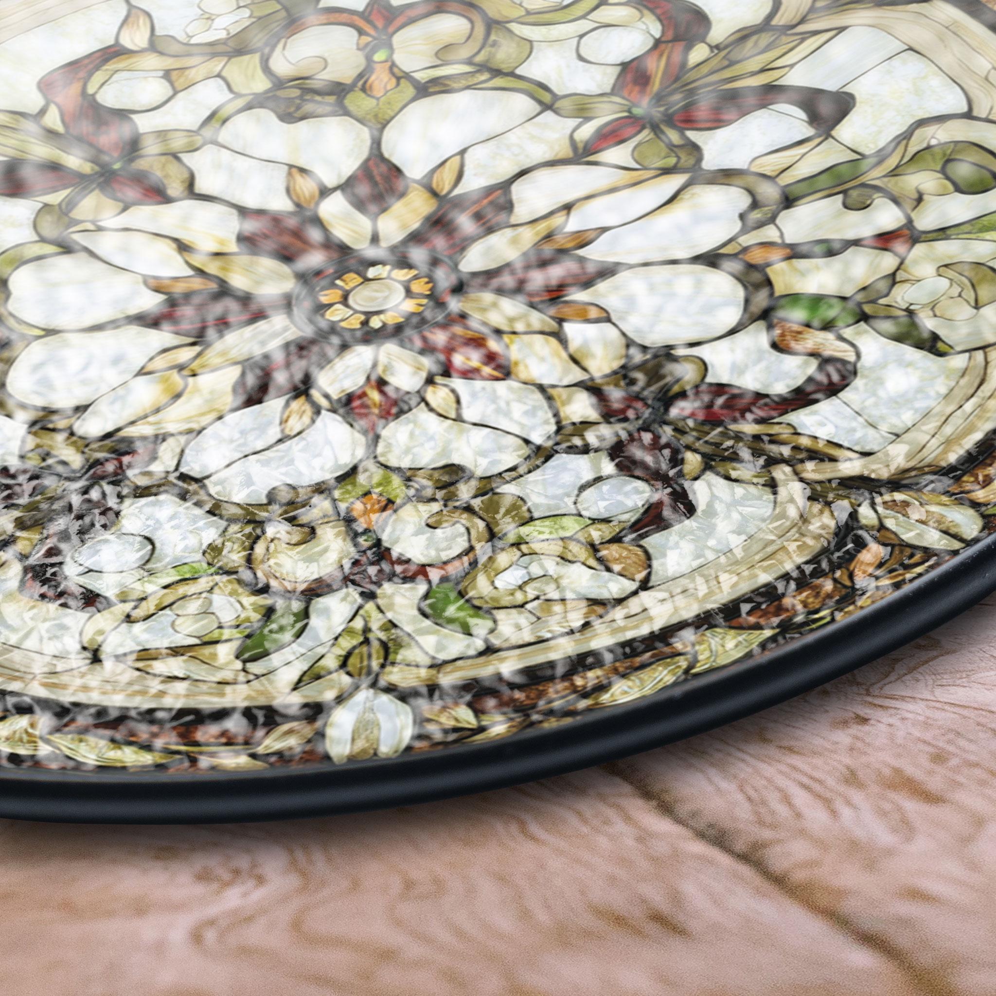 Stained Glass Dolphins Panel - Vibrant Ocean Scene With Fish and Seaweed, Acrylic Stained Glass Inspired Suncatcher, Decorative Window Hanging, Artistic Home Decoration, Stained Glass Look, Colorful Light Catcher Decor Gift