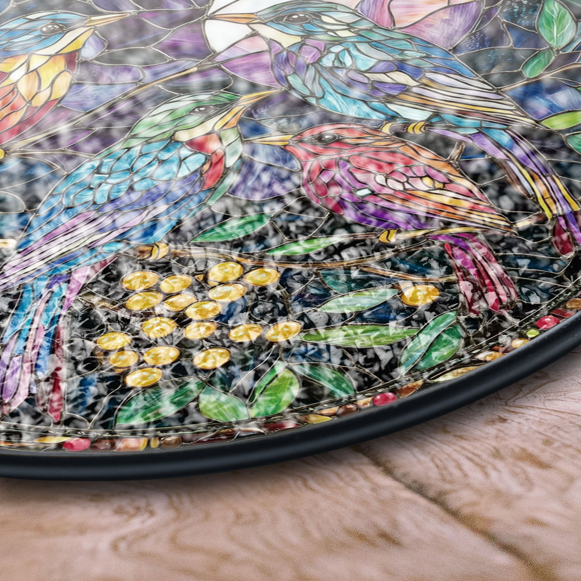 Stained Glass Bird of Prey Suncatcher, Window Hanging - Unique Wall Art for Bird Lovers, Perfect Mother's Day Gift or Nature , Vibrant Acrylic Sun Catcher Hanging, Stained Glass Look Window Decor, Decorative Home Accent Gift