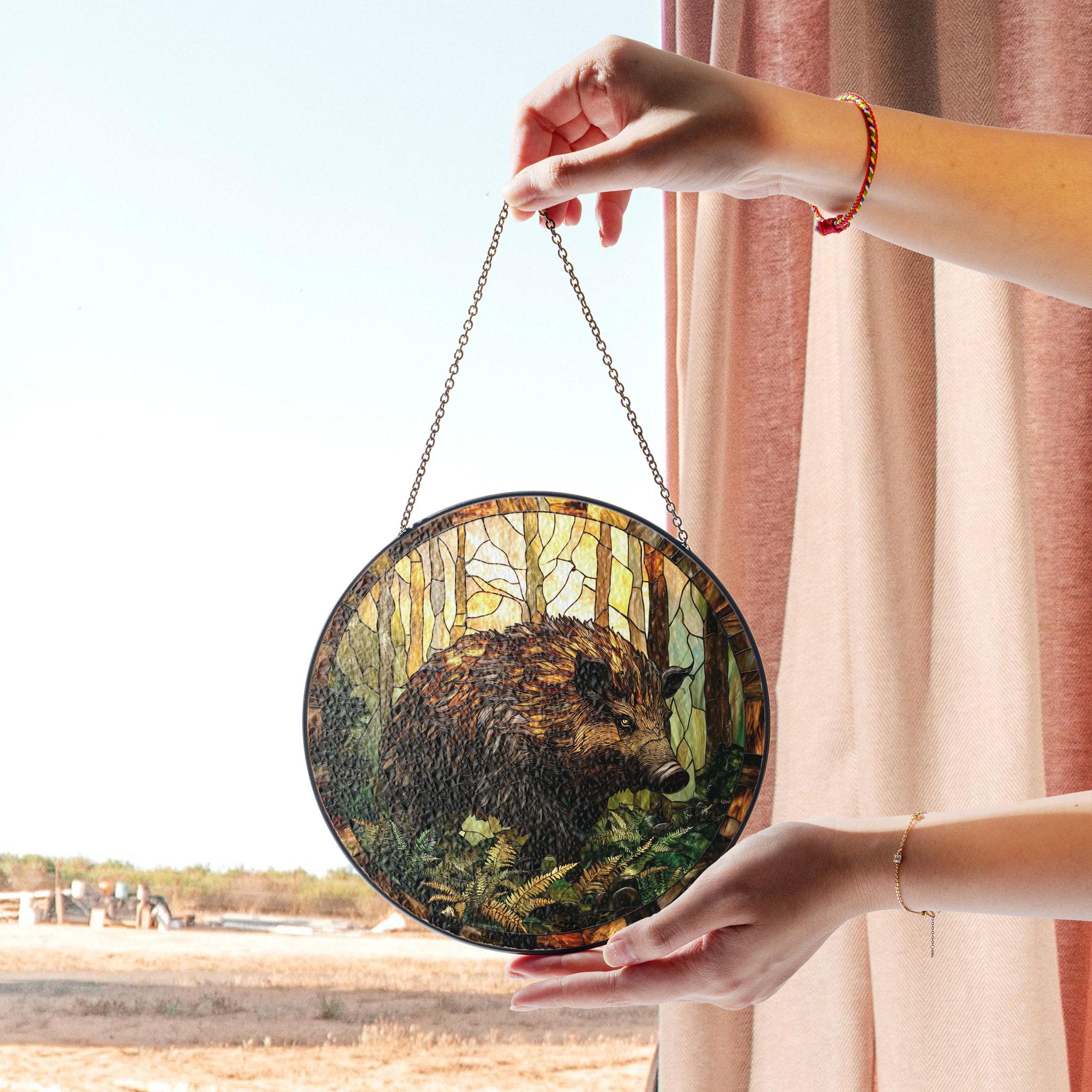 Tree Frog Stained Glass Window Hanging - Vibrant Jungle Suncatcher, Acrylic Stained Glass Style Sun Catcher, Handmade Decorative Window Hanging, Vibrant Home Ornament, Stained Glass Window Art, Sunlit Home Accent Gift