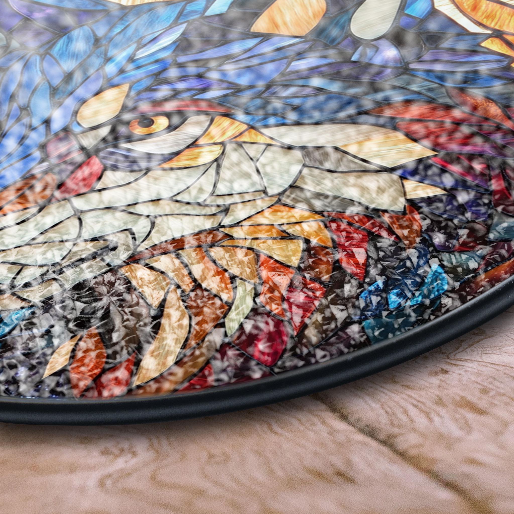 Stained Glass Wolf - Vibrant Wildlife Window Decor, Decorative Stained Glass Style Suncatcher, Acrylic Window Art Panel, Sun Catcher Hanging Ornament, Unique Home Accent, andmade Home Decoration