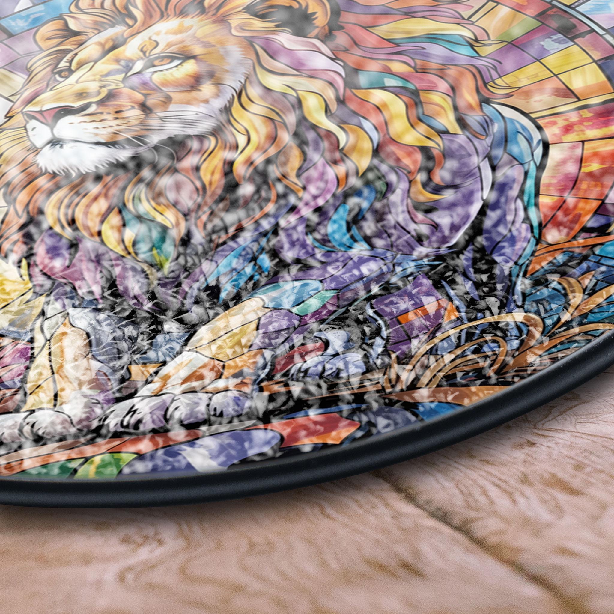 Lion King Stained Glass Suncatcher, Bold Colorful Decor for Windows, Tribal Jungle Theme, Dad Room Accent, Father’s Day Gift, Gift for Him, Handmade Acrylic Suncatcher Window Hanging, Stained Glass Look Decor, Colorful Light Catcher, Unique Home Gift