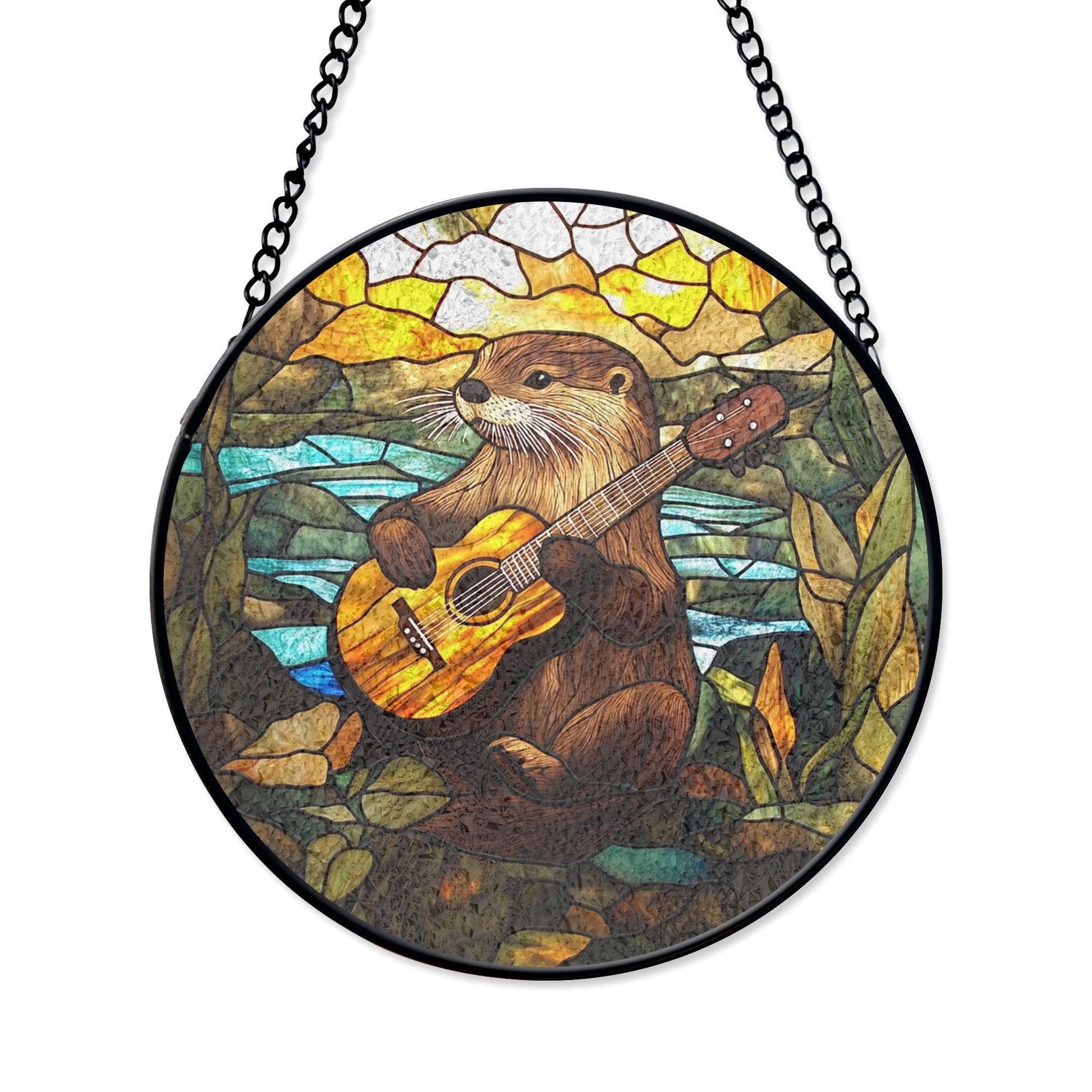 Tree Frog Stained Glass Window Hanging - Vibrant Jungle Suncatcher, Acrylic Stained Glass Style Sun Catcher, Handmade Decorative Window Hanging, Vibrant Home Ornament, Stained Glass Window Art, Sunlit Home Accent Gift