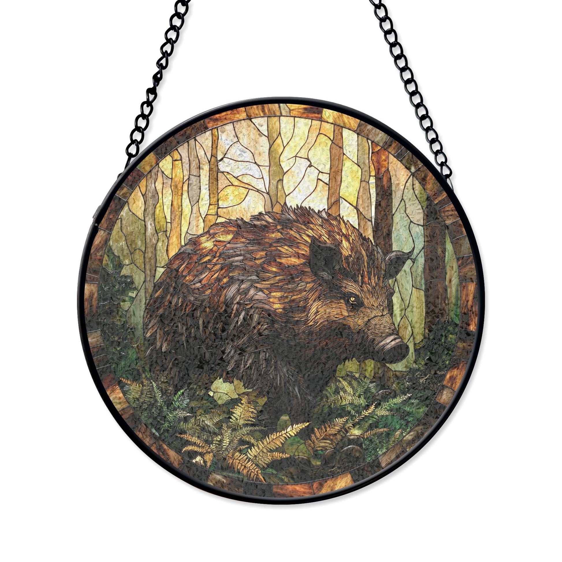 Tree Frog Stained Glass Window Hanging - Vibrant Jungle Suncatcher, Acrylic Stained Glass Style Sun Catcher, Handmade Decorative Window Hanging, Vibrant Home Ornament, Stained Glass Window Art, Sunlit Home Accent Gift