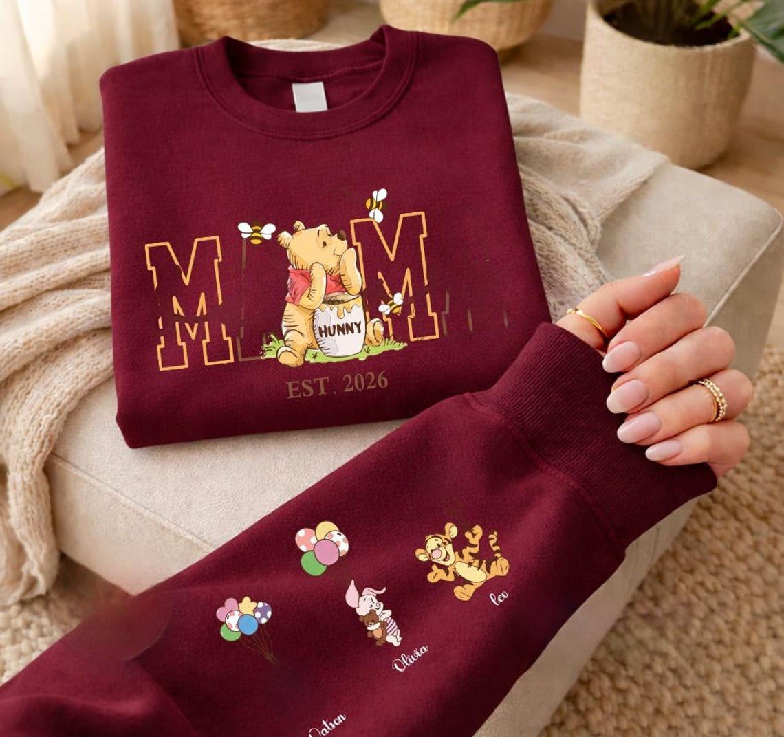 Mama Bear Shirt, Personalized with Kids Names, Custom Mom Sweatshirt Est 2026, Mother’s Day Gift
