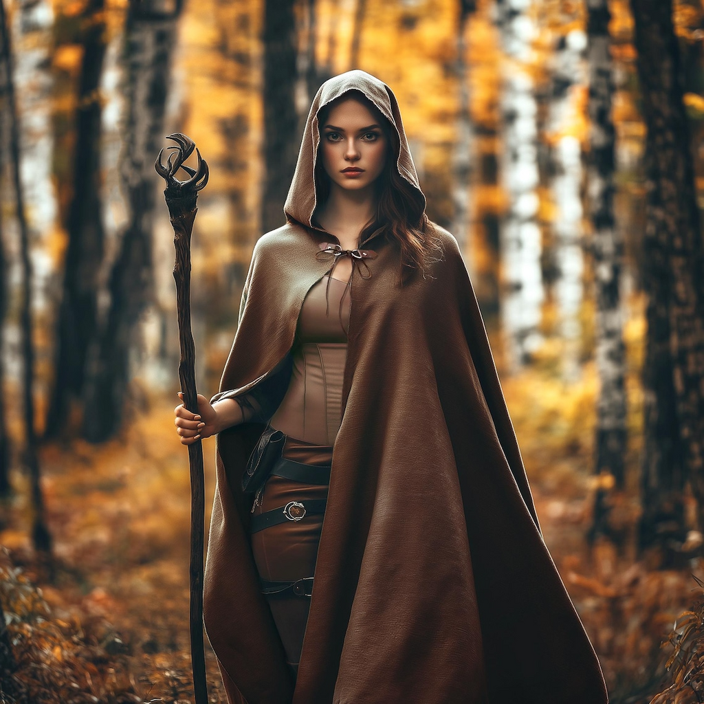 Medieval Cloak, Ranger Cosplay Costume, LARP Accessories, Renaissance Cloak with Hood, Halloween Elven Outfit