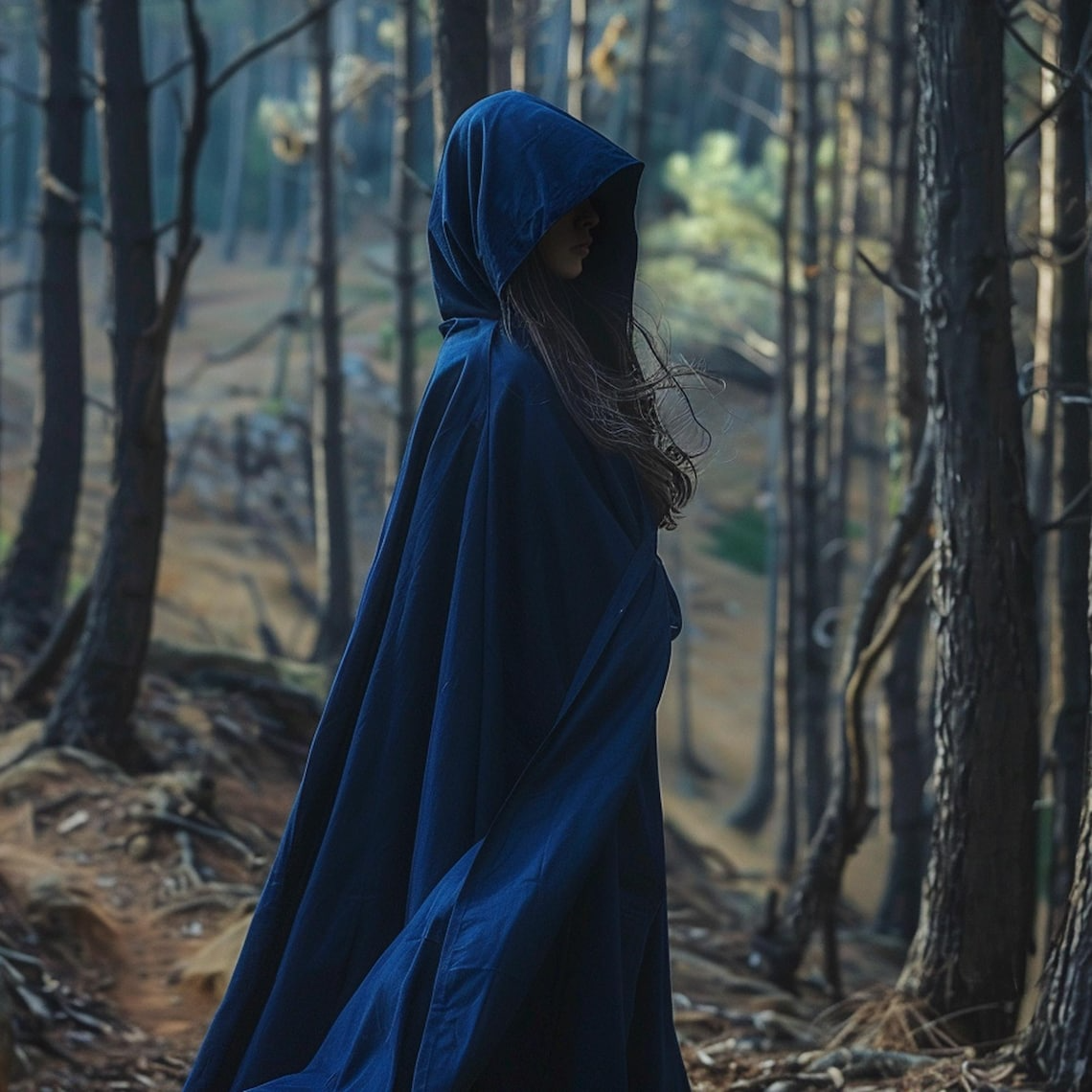 Medieval Cloak, Ranger Cosplay Costume, LARP Accessories, Renaissance Cloak with Hood, Halloween Elven Outfit