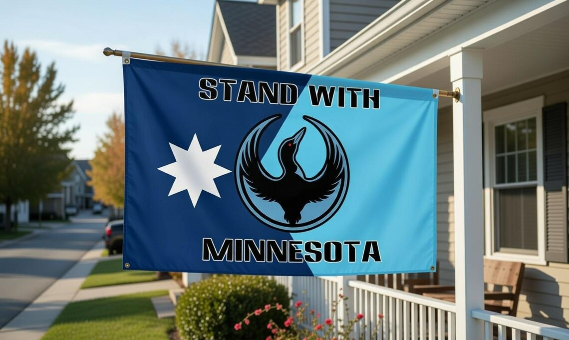 Rebel Alliance Minnesota Loon Bird Flag – Protest Outdoor/House Flag