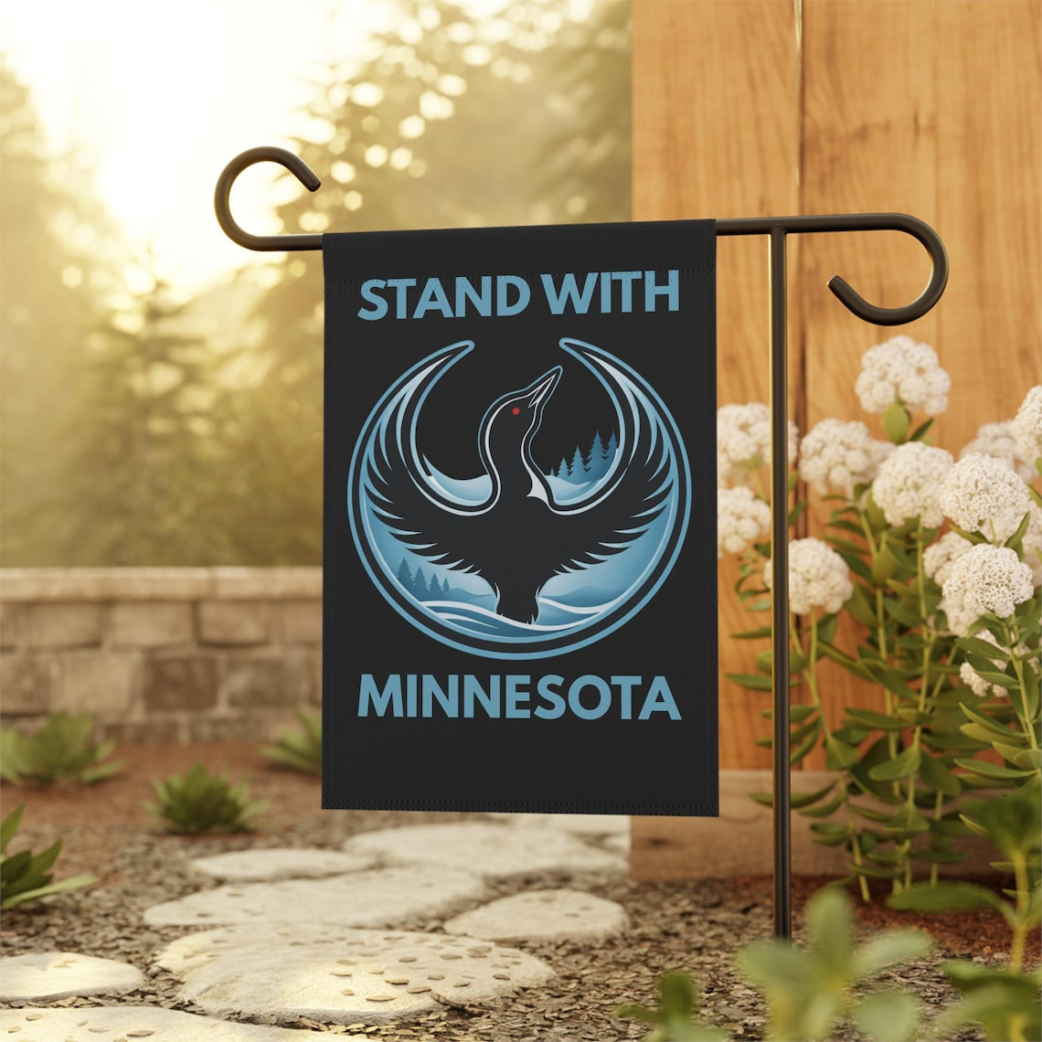 Stand With Minnesota Loon Flag – Rebel Alliance Outdoor Yard & Garden Flag