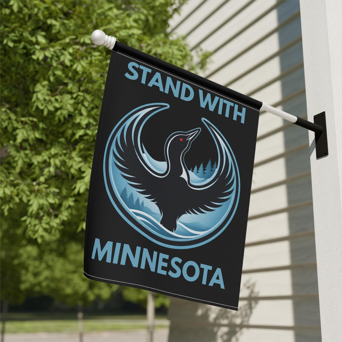 Stand With Minnesota Loon Flag – Rebel Alliance Outdoor Yard & Garden Flag