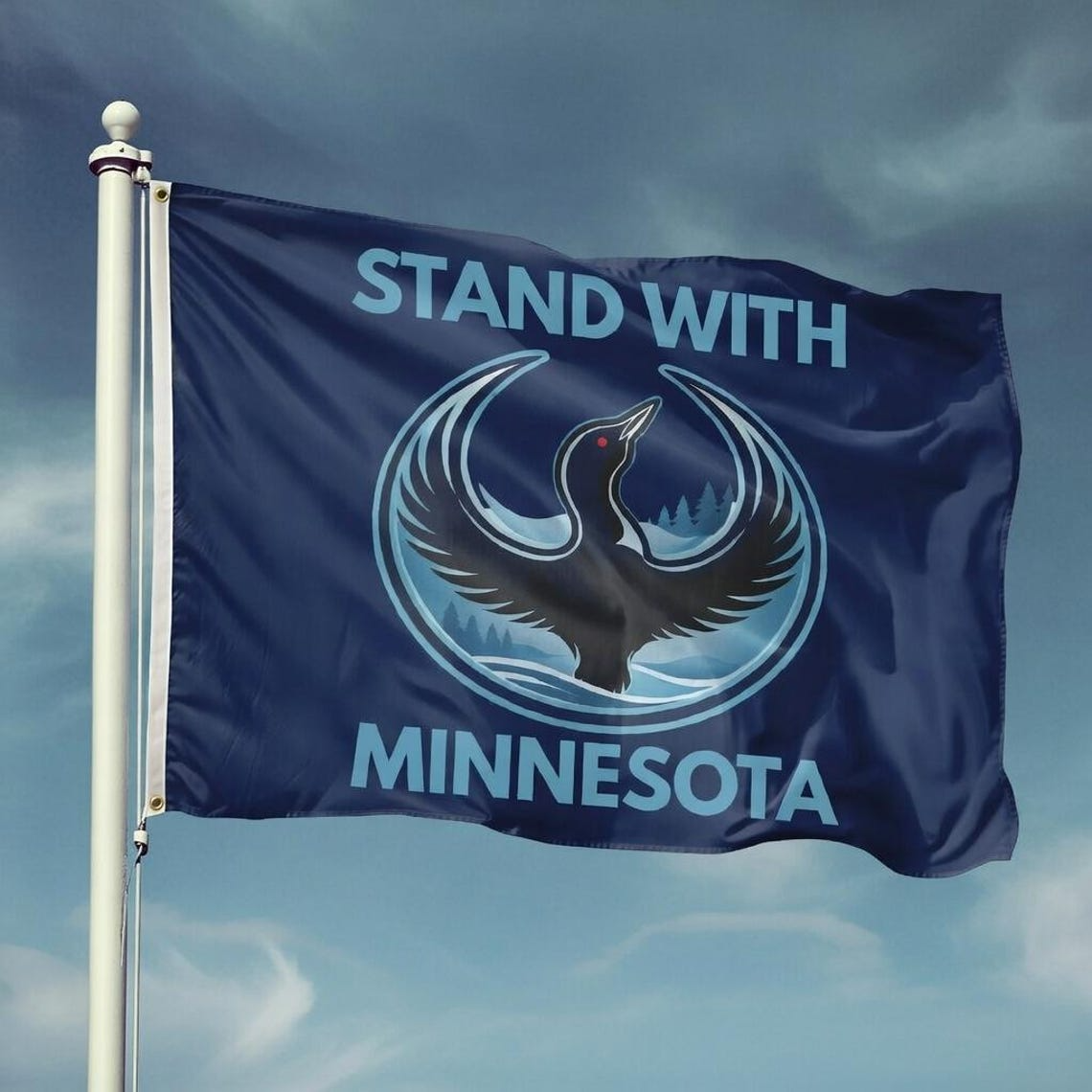 Minnesota Rebel Loon Flag – Stand With Minnesota Outdoor House