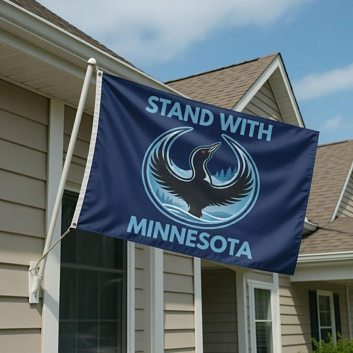 Minnesota Rebel Loon Flag – Stand With Minnesota Outdoor House
