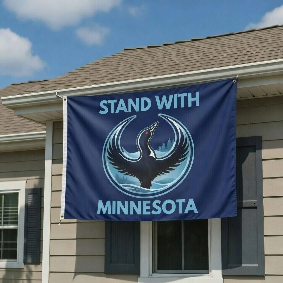 Minnesota Rebel Loon Flag – Stand With Minnesota Outdoor House