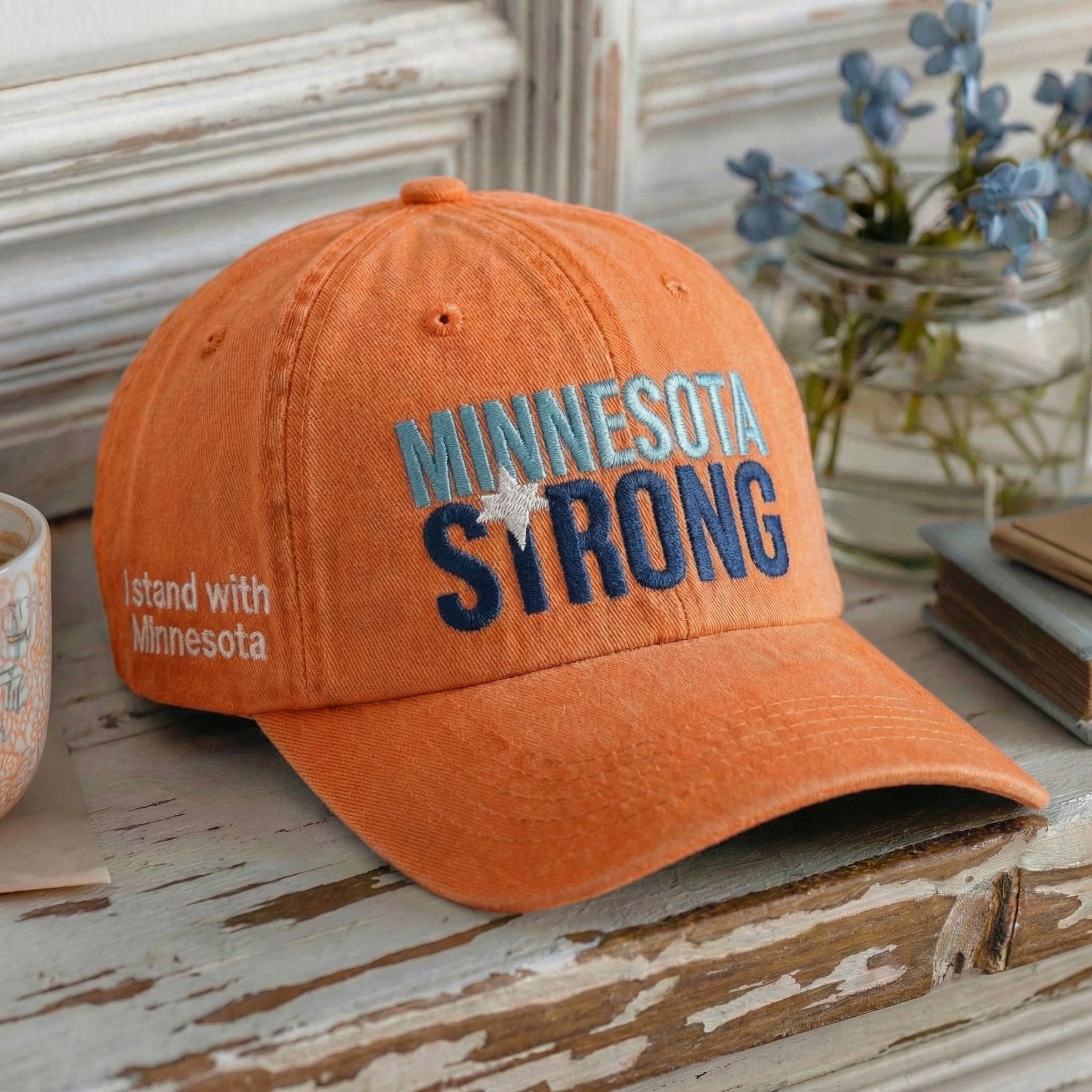 Minnesota Strong Embroidered Hat – State Pride Community Support Baseball Cap