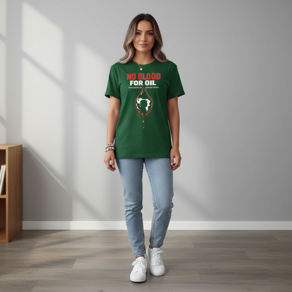 No Blood For Oil Shirt , Anti War TShirt, Venezuelan Children, No More War, Venezuela Shirt