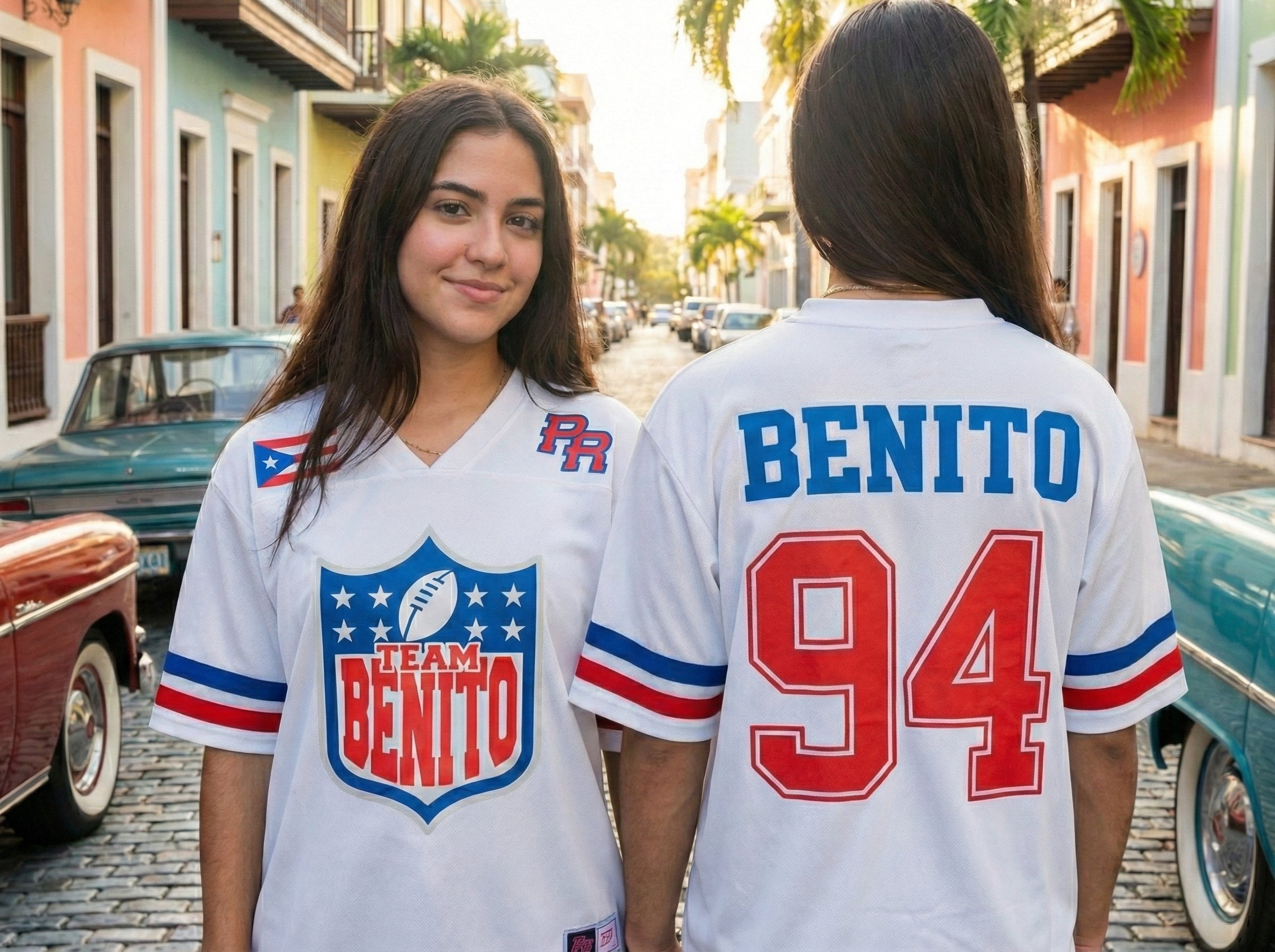 Puerto Rico Team Benito 94 Mesh Football Jersey – Benito Bowl LX Fan Shirt, Sports Apparel & Gift