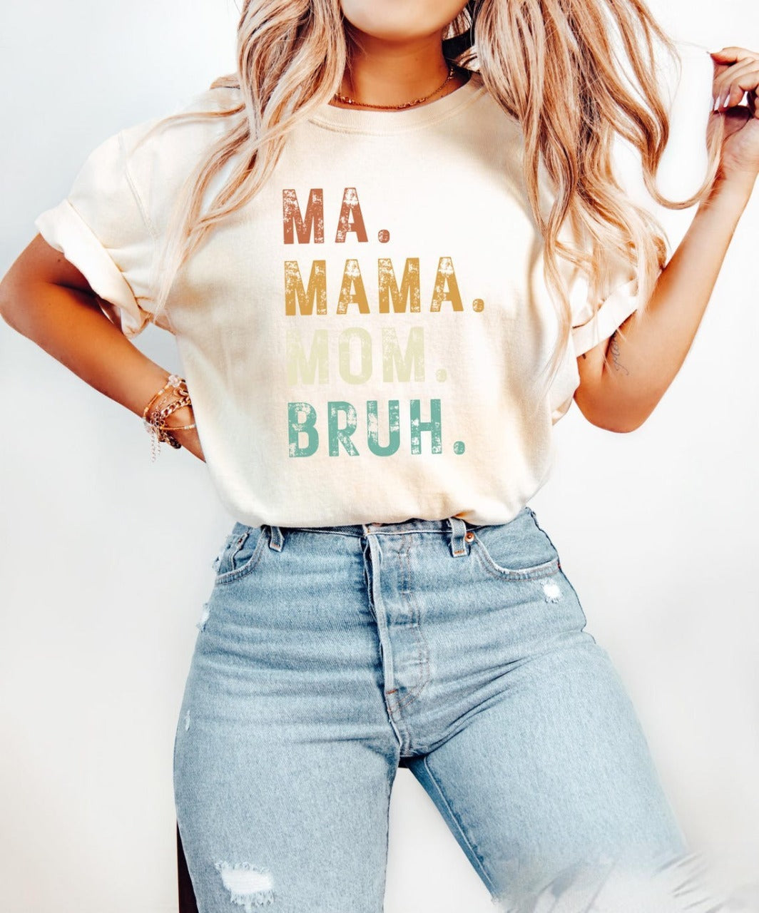 Mama Mom Bruh Shirt, Funny Mom Life T-Shirt, Distressed Mom Shirt, Mother’s Day Gift for Mom, Retro Mom Tee