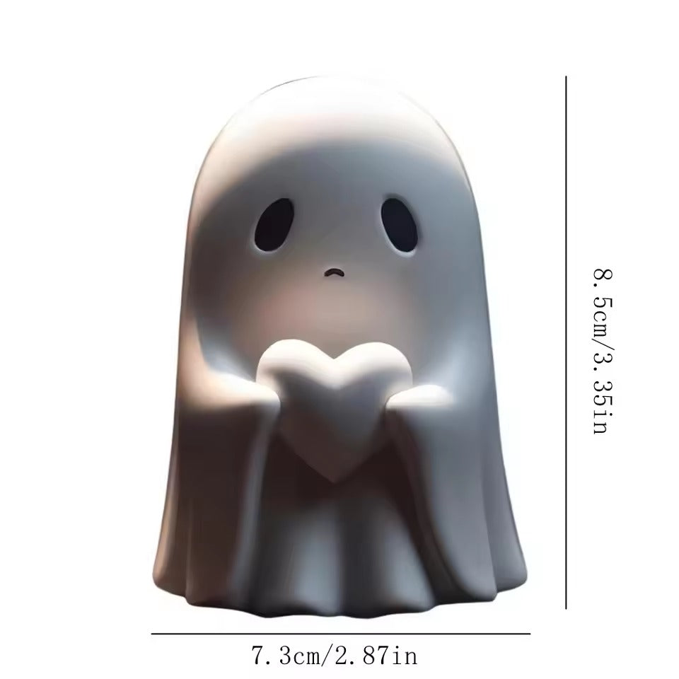 Funny Halloween Ghost Statue, Middle Finger Ghost Decoration, Cute Spooky Halloween Decor, Indoor Halloween Fireplace Ornament, Halloween Home Decoration