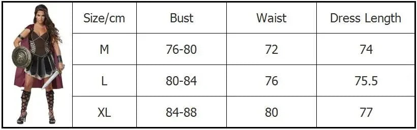 Halloween Costumes, Woman & Men's Roman Gladiator Warrior Costume, Medieval Knight Halloween Outfit, Royal Soldier Cosplay Cloak for Adult Carnival Dress Up