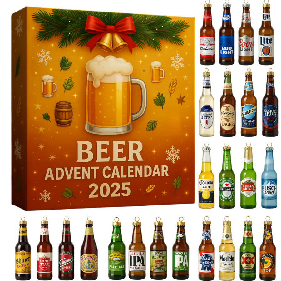 24 Beer Advent Calendar 2025, Christmas Gift for Men, Personalized Beer Box, Funny Advent Calendar for Dad, Husband, Boyfriend