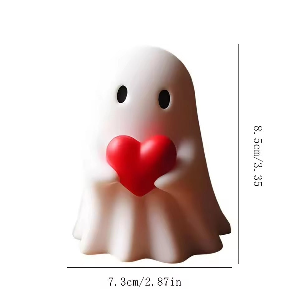 Funny Halloween Ghost Statue, Middle Finger Ghost Decoration, Cute Spooky Halloween Decor, Indoor Halloween Fireplace Ornament, Halloween Home Decoration