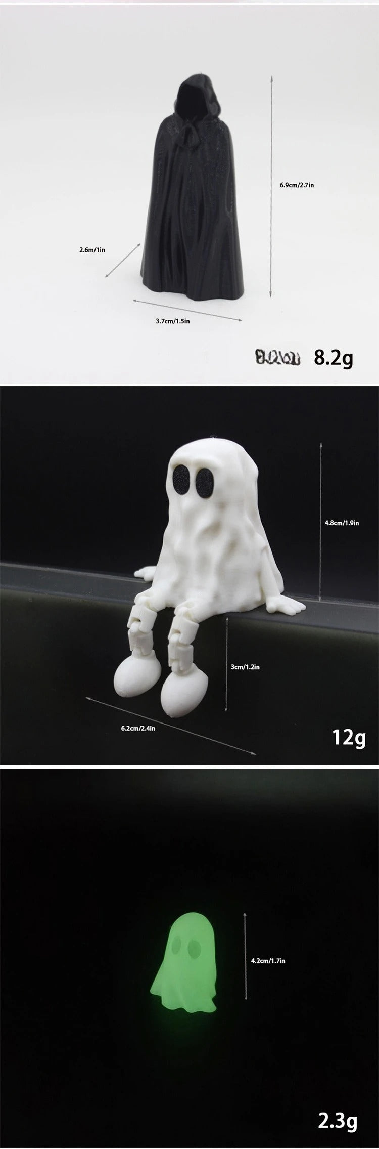 Halloween Decorations, Halloween Faceless Man with Cape & 3D Printed Pumpkin Toy Set, Spooky Scene Models, Desktop Decor, Spooky Halloween Decor