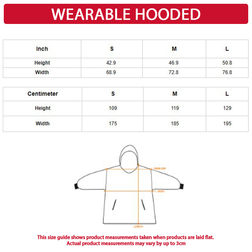 Celestial Alchemy Hoodie Blanket, Oversized Wearable Blanket with Sacred Geometry & Cosmic Energy Design