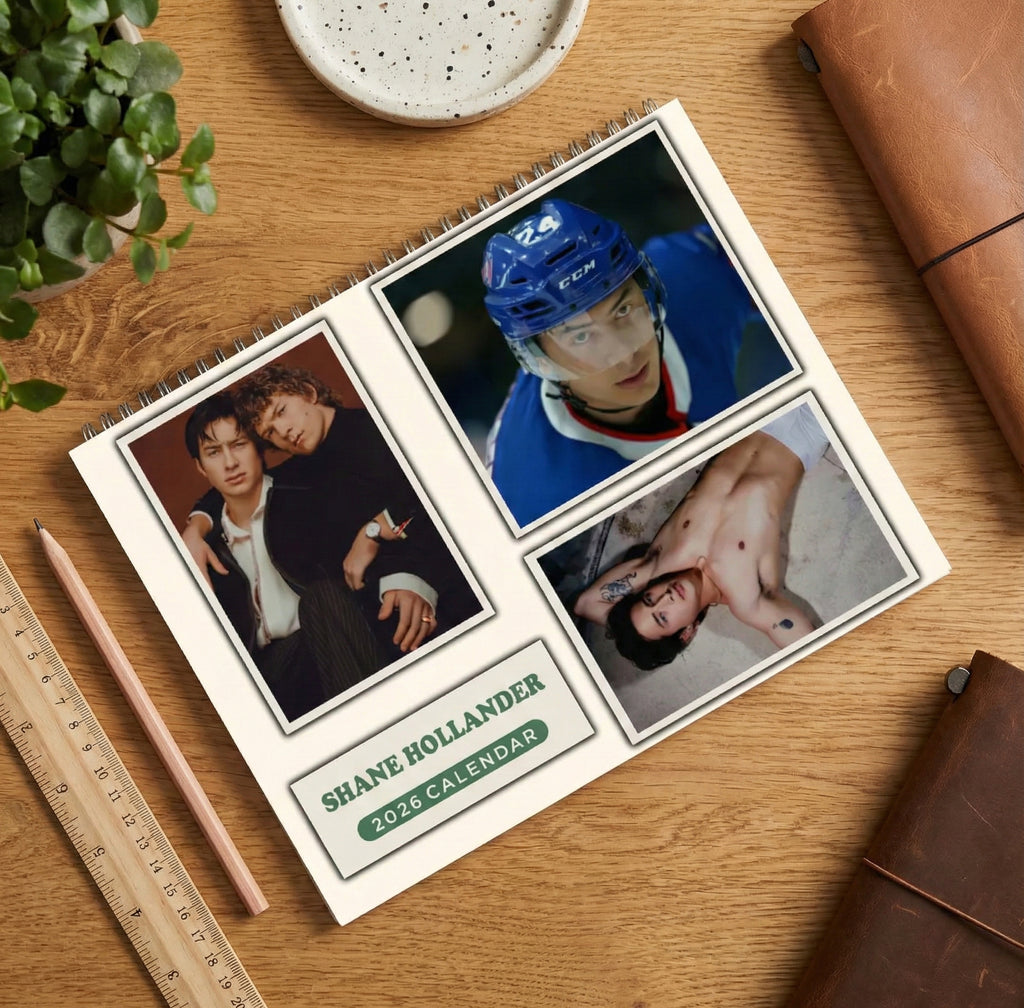 Shane Hollander Heated Rivalry 2026 Calendar – LGBTQ+ Romance Art Calendar, Hudson Williams Inspired Couple Gift