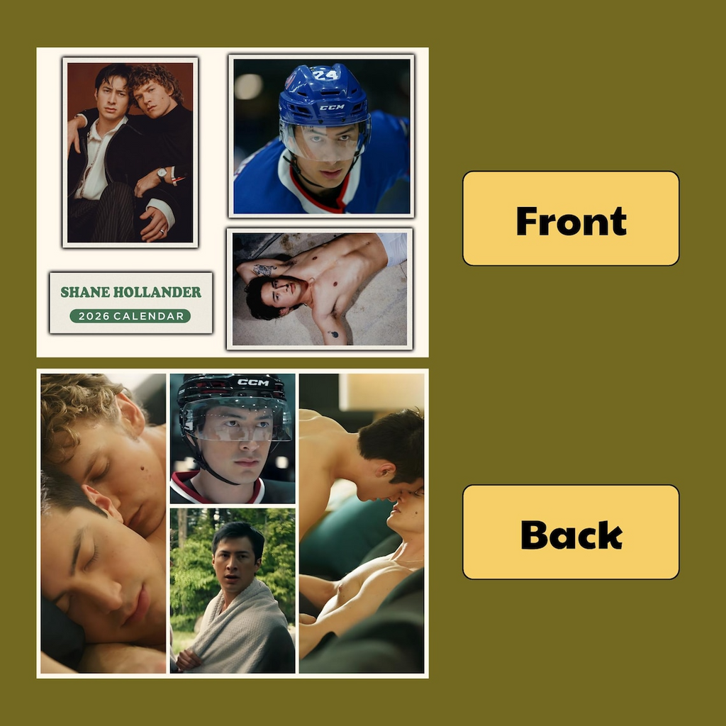 Shane Hollander Heated Rivalry 2026 Calendar – LGBTQ+ Romance Art Calendar, Hudson Williams Inspired Couple Gift