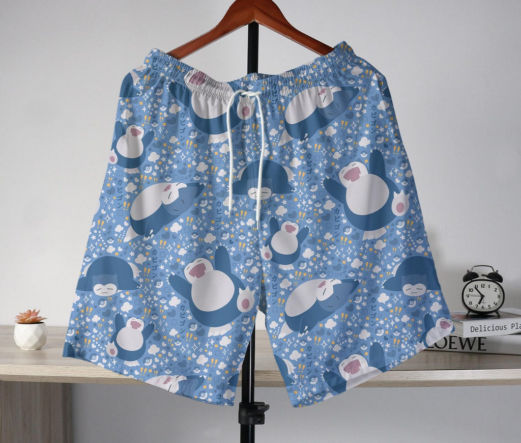 Snorlax Hawaiian Shirt - Tropical Aloha Button-Up Shirt & Summer Hawaiian Shorts