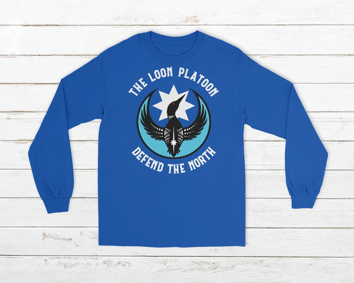 The Loon Platoon Defend the North Long Sleeve Shirt – Minnesota Rebel Tee