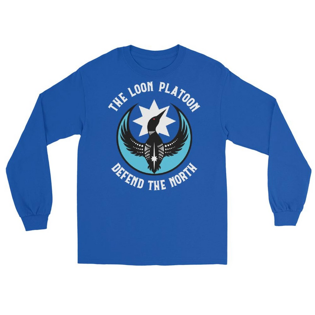 The Loon Platoon Defend the North Long Sleeve Shirt – Minnesota Rebel Tee