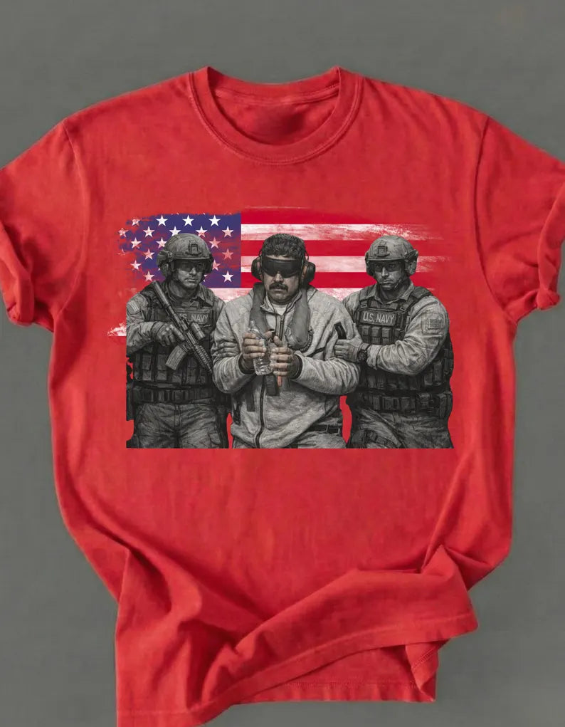 Venezuela Libre Shirt, Captured Live Maduro Graphic Crewneck, Venezuelan Freedom Protest Shirt