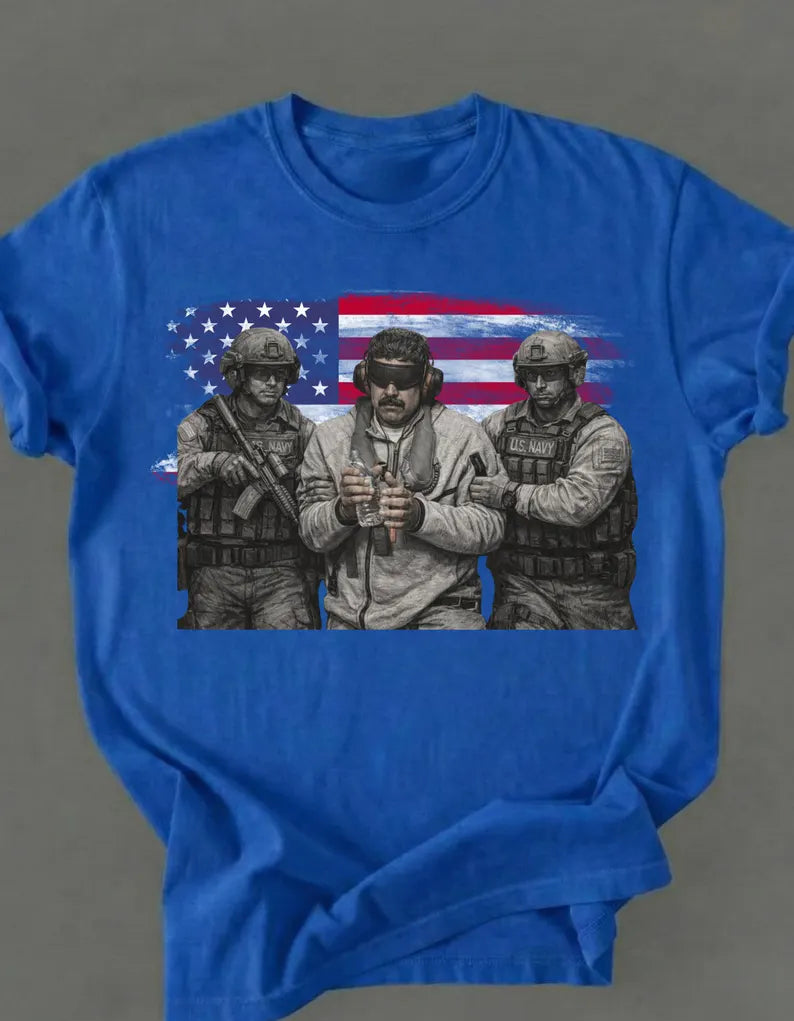 Venezuela Libre Shirt, Captured Live Maduro Graphic Crewneck, Venezuelan Freedom Protest Shirt