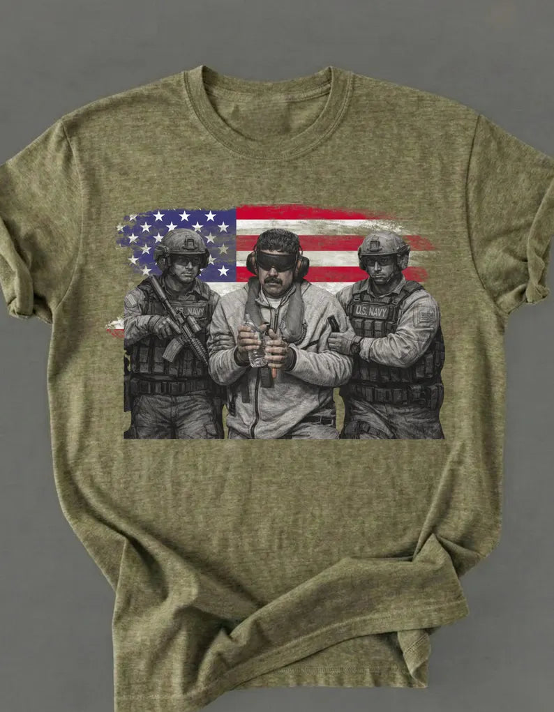 Venezuela Libre Shirt, Captured Live Maduro Graphic Crewneck, Venezuelan Freedom Protest Shirt