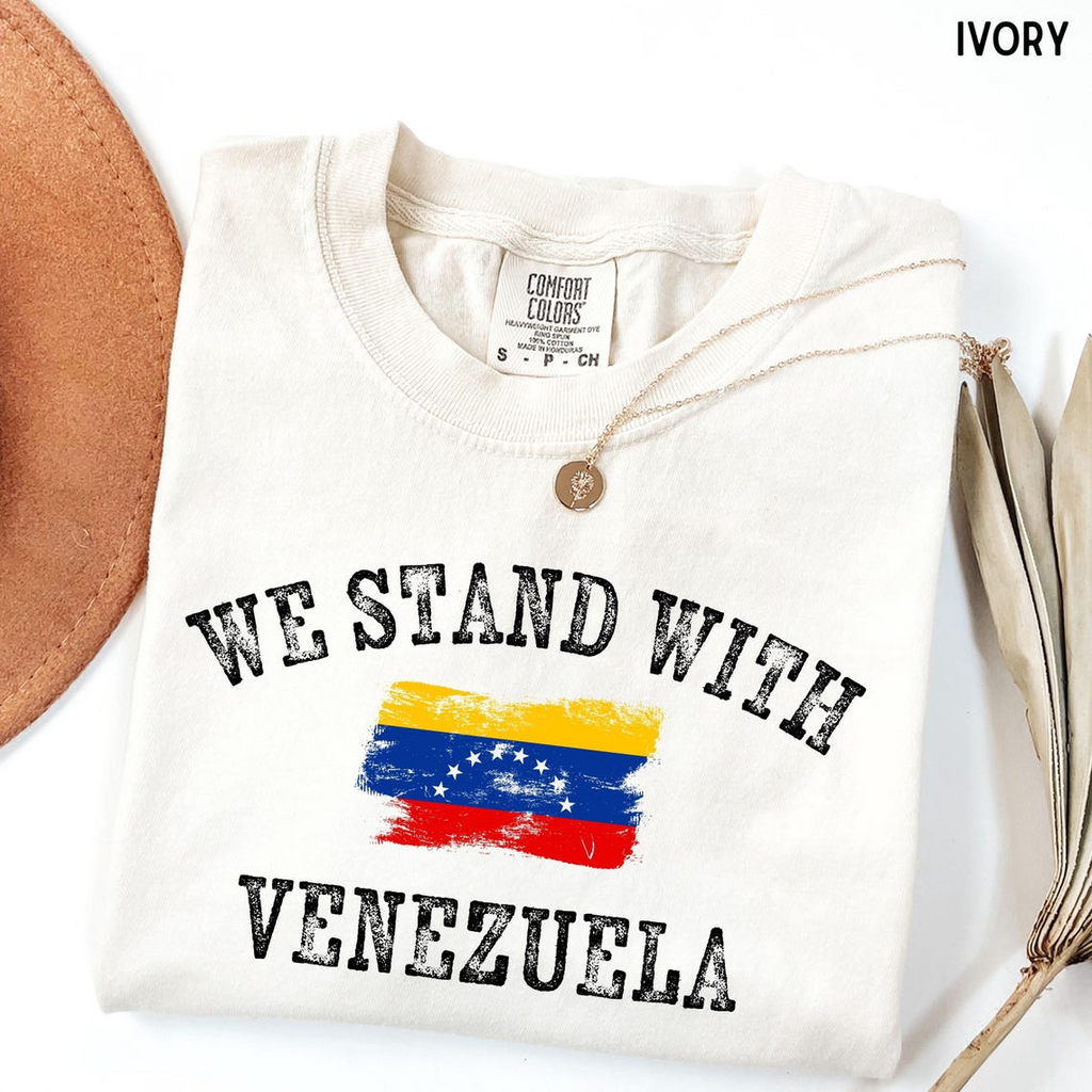 We Stand With Venezuela T-Shirt, Anti Trump Shirt, Democrat Shirt, Venezuelan Flag Solidarity Tee, Venezuela Shirt