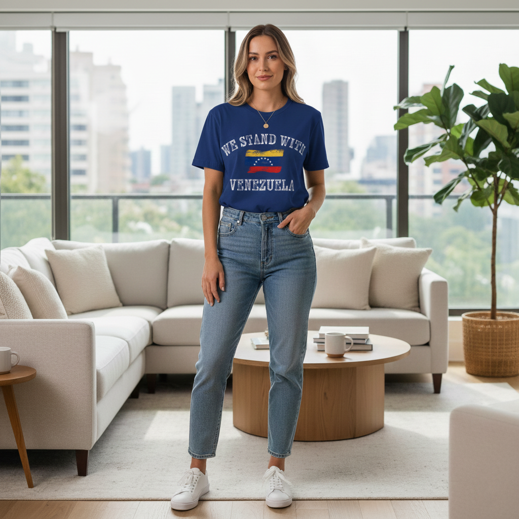 We Stand With Venezuela T-Shirt, Anti Trump Shirt, Democrat Shirt, Venezuelan Flag Solidarity Tee, Venezuela Shirt