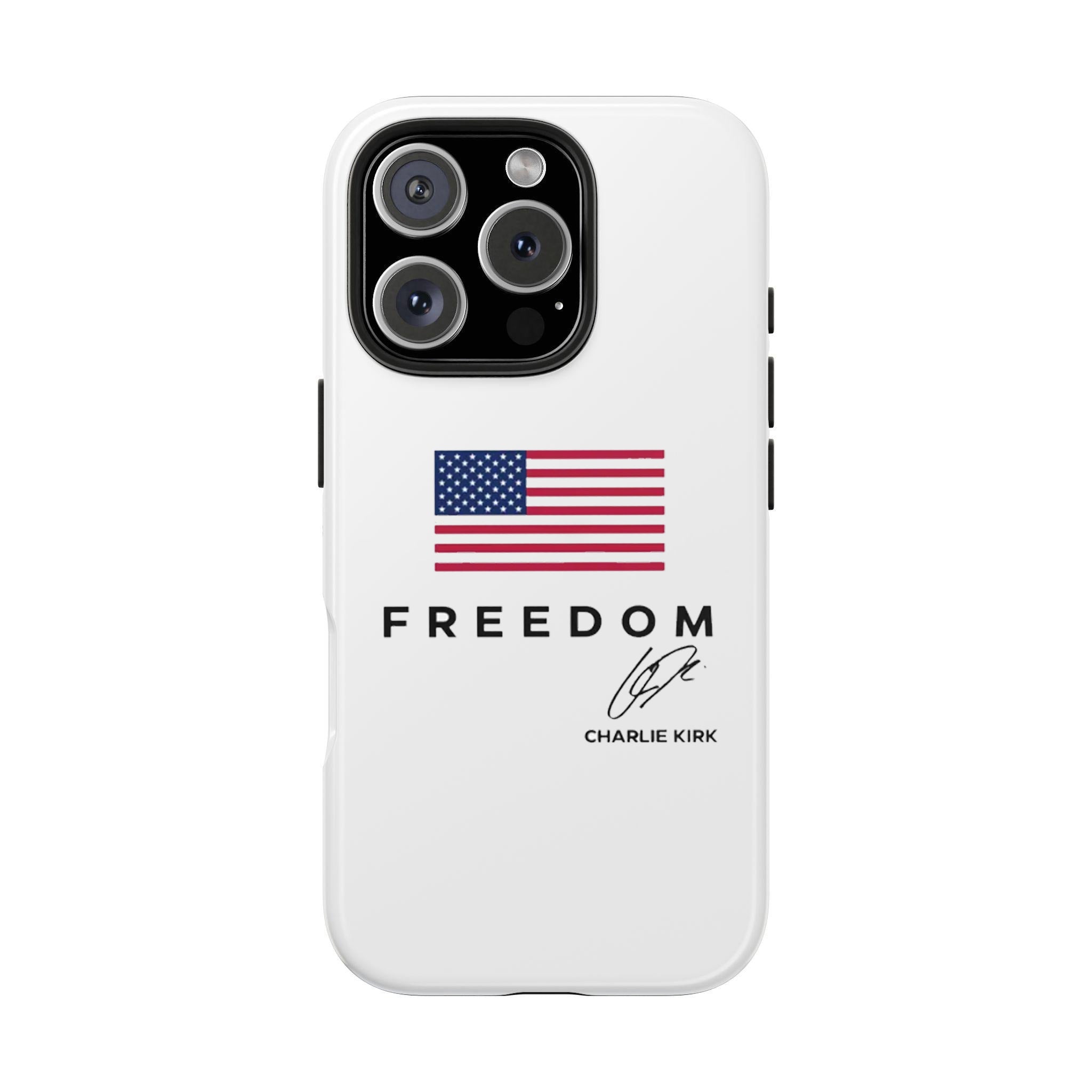 Freedom USA Phone Case, Charlie Kirk Turning Point Phone Case for Iphone, Samsung, RIP Charlie Kirk Memorial