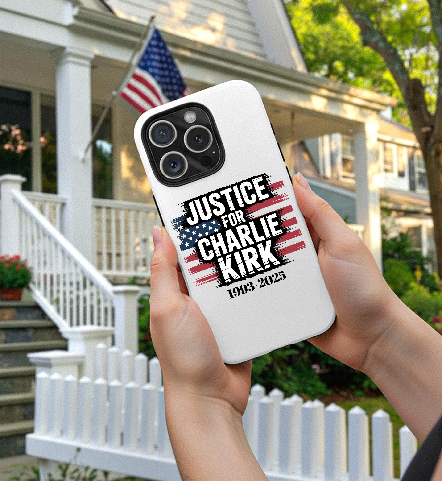Just For Charlie Kirk Phone Case,  In Loving Memory, Free Speech Activist Tribute, Conservative Patriot Memorial Freedom Defender Cover