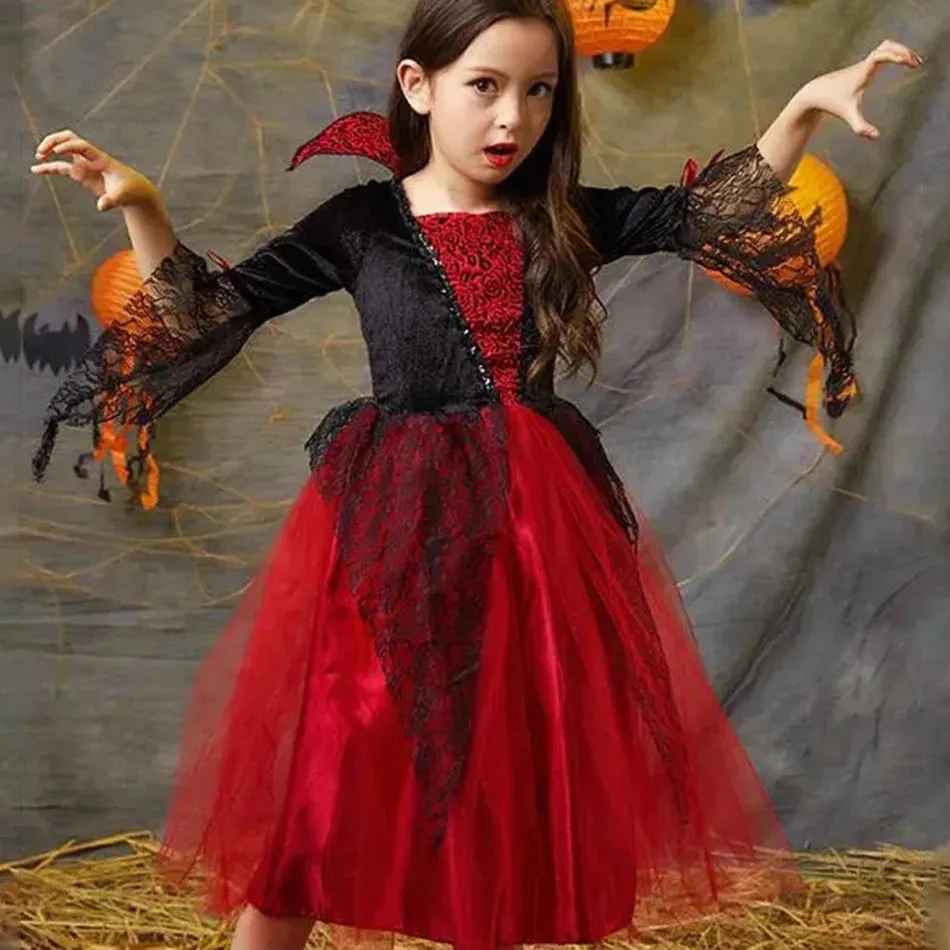 Halloween Costume Ideas, Kids Halloween Costumes, Vampire Dress, Kids Costume, Children Birthday Party Dress, Mesh Witch, Fancy Dress, Magic Witch Costume