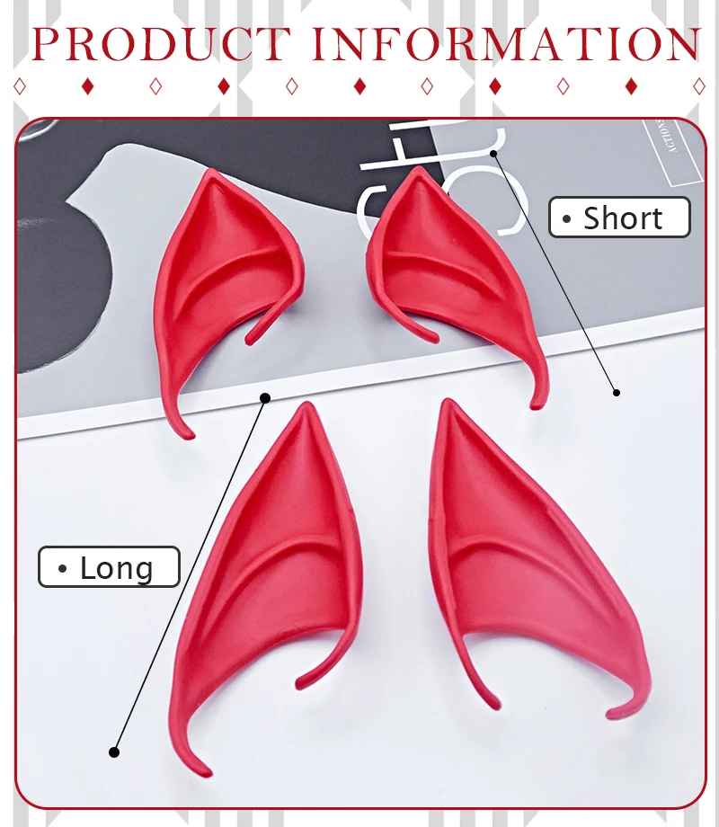 Halloween Costume Ideas Elf Ears, Latex Decor, Halloween Decoration, DIY Apparel Accessories, Vampire Anime Cosplay, Fairy Children Adult Props