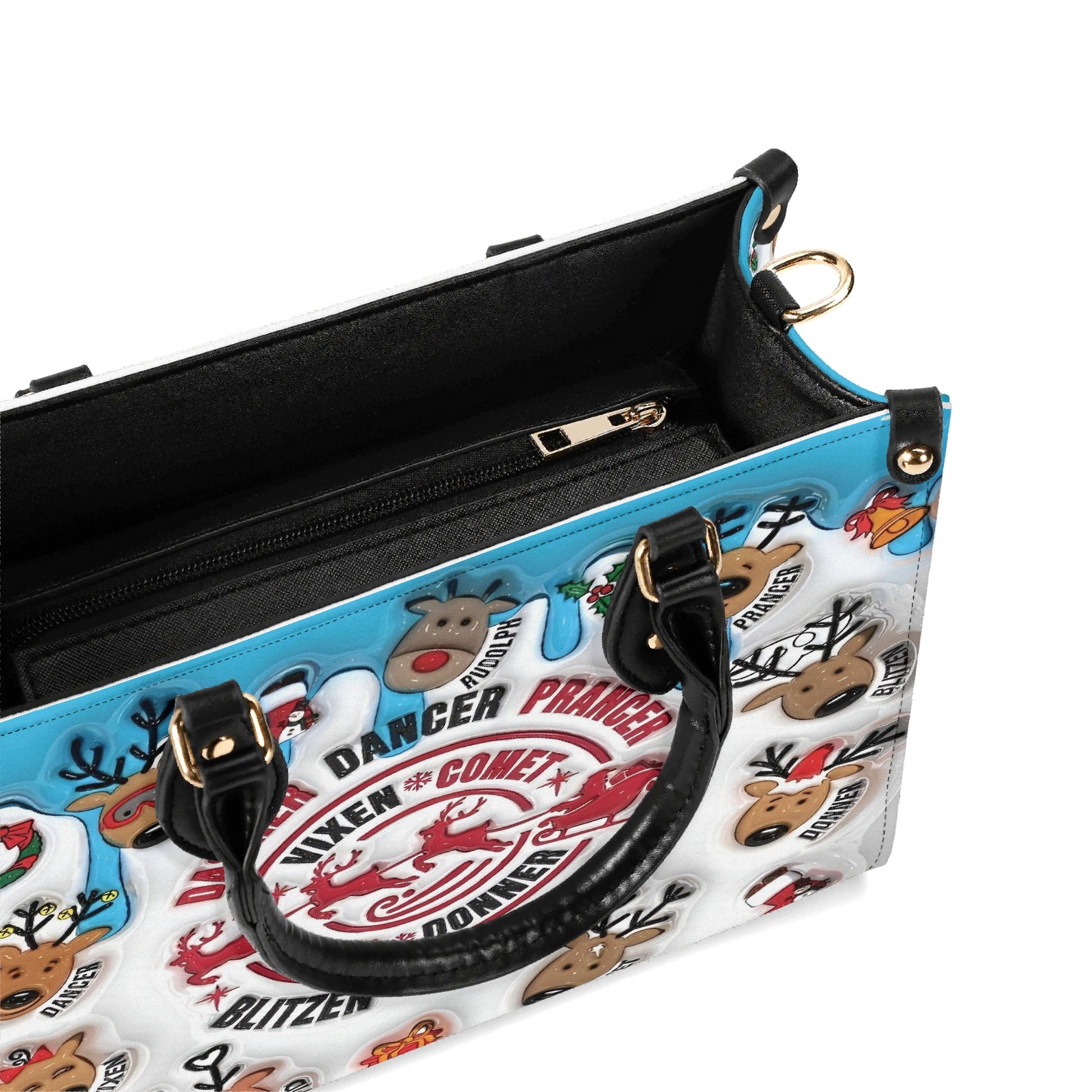 Christmas Reindeer Handbag, Cute Holiday Shoulder Bag, Santa Reindeer Purse, Festive Winter Tote, Christmas Outfit Accessory Gift