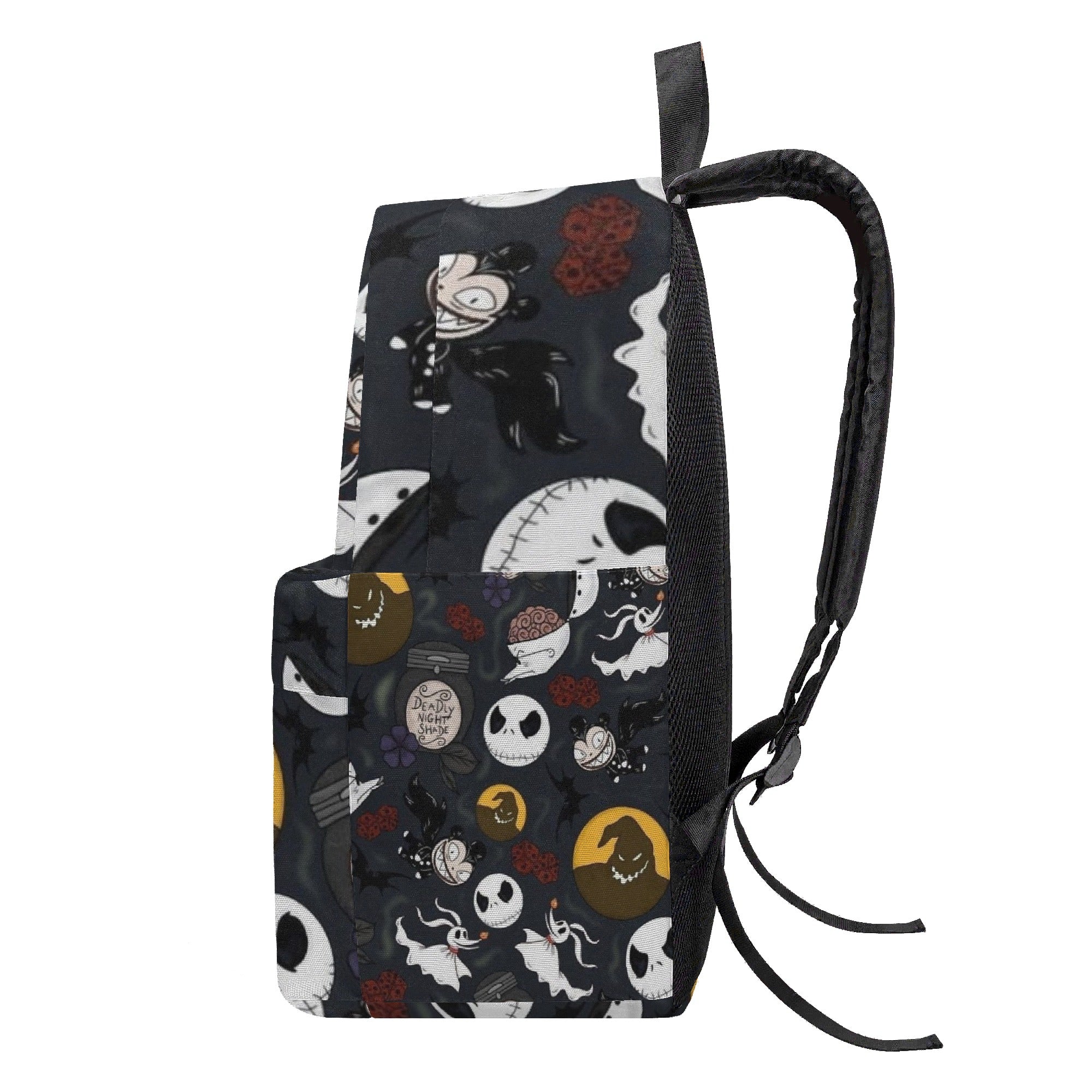 Personalized Nightmare Halloween Backpack, Spooky Back to School Backpack, Gothic Jack Skellington School Bag