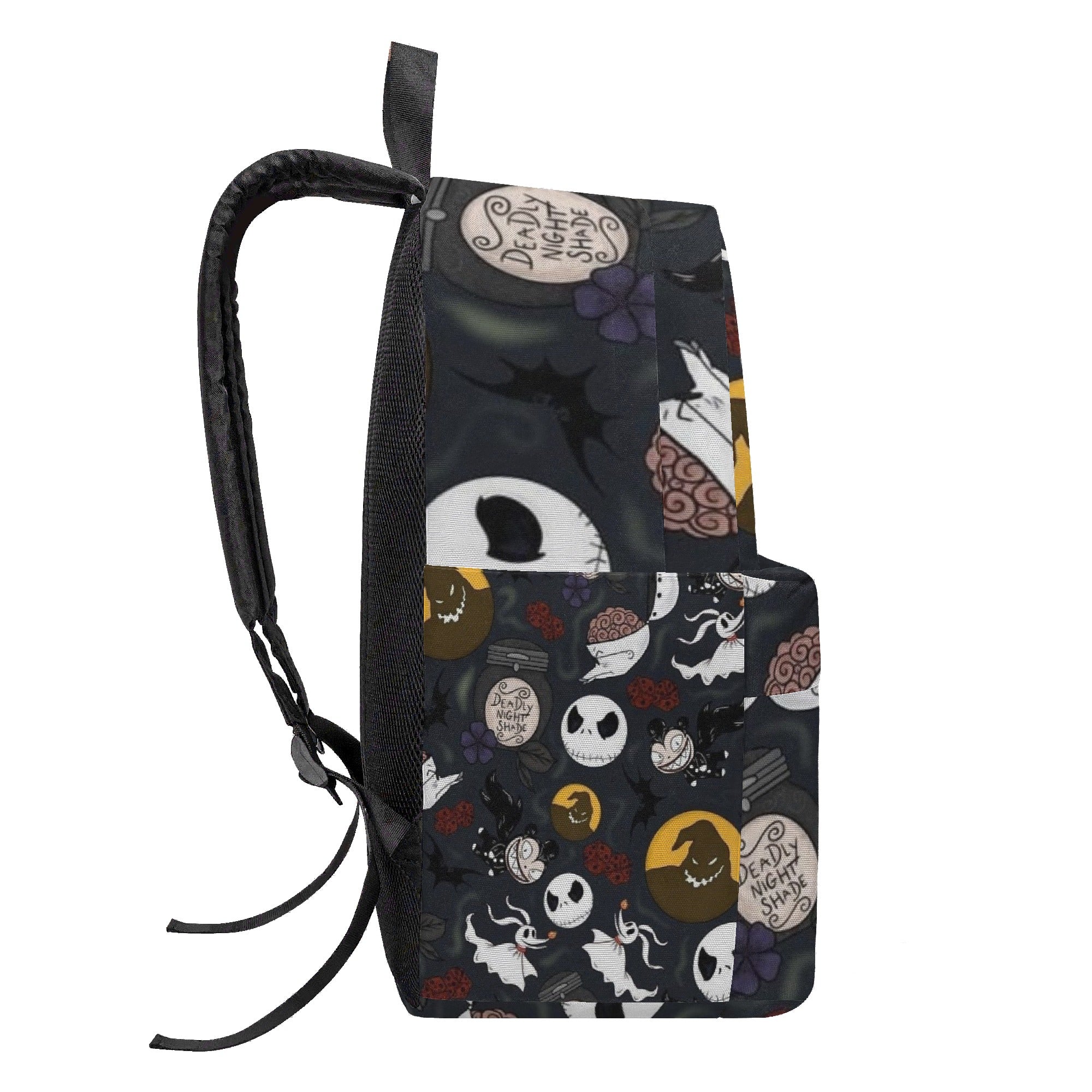 Personalized Nightmare Halloween Backpack, Spooky Back to School Backpack, Gothic Jack Skellington School Bag